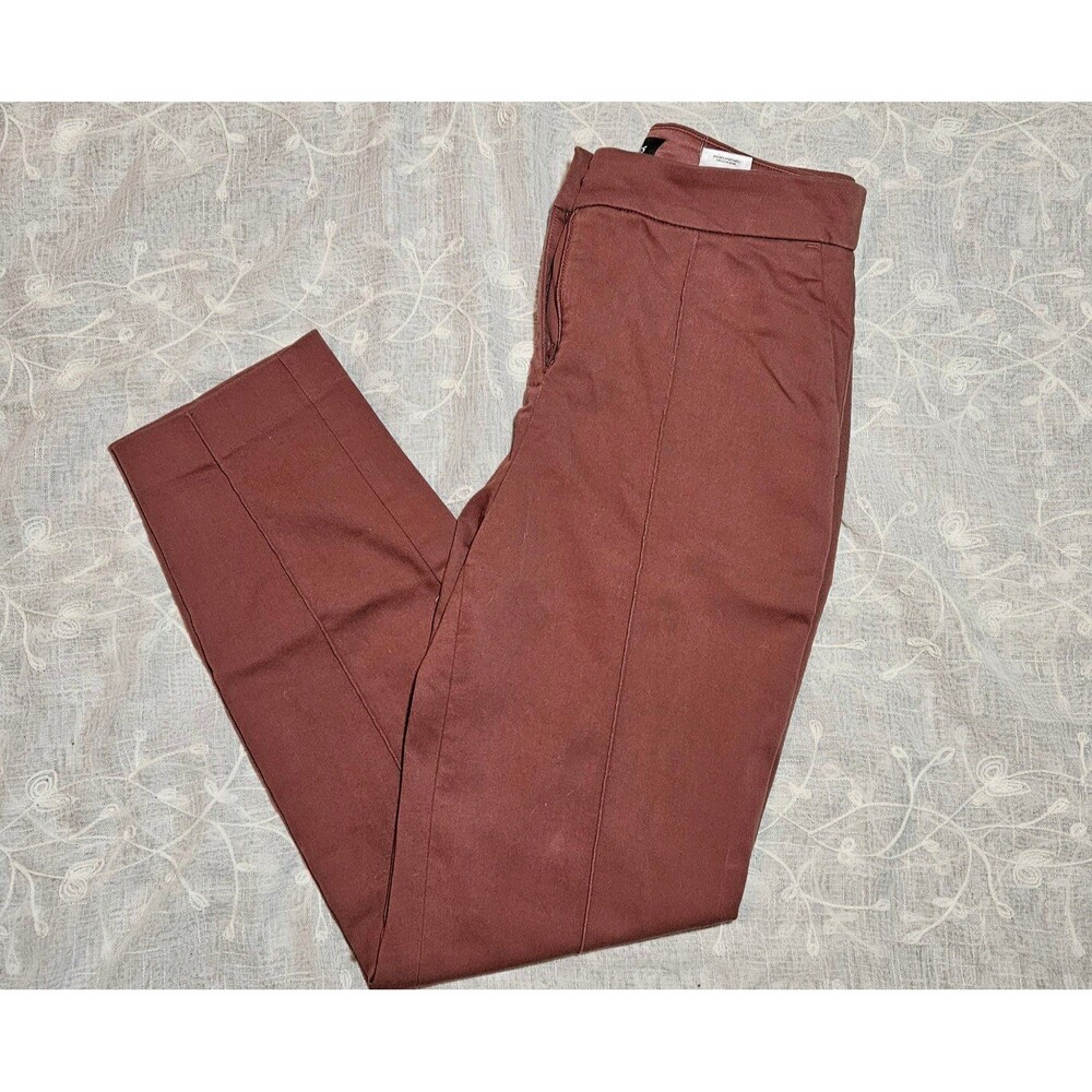 EXPRESS Straight Leg Women's 00R Pink Mauve Stretch Fabric High Waist Dress Pant